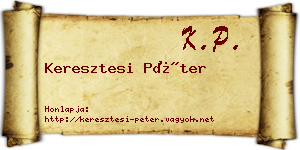 Keresztesi Péter névjegykártya