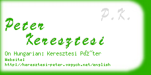 peter keresztesi business card